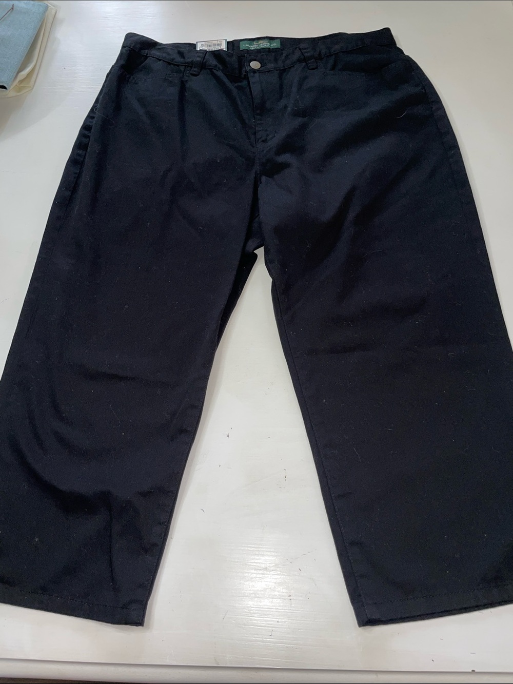 NWT Lauren Jeans Co. Classic mid calf black pants size 14